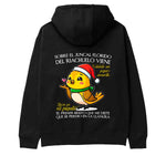 SOBRE EL JUNCAL FLORIDO DEL RIACHUELO VIENE VOLANDO UN PÁJARO AMARILLO.